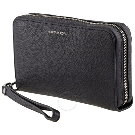 plain black michael kors wallet|Michael Kors Wallet with strap.